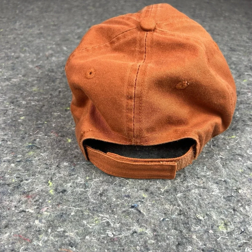Cabela's Men's Hat Orange Strapback Baseball Cap Dad Golf Outdoor Used